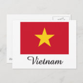 Carte Postale Conception du drapeau du Vietnam (Devant / Derrière)