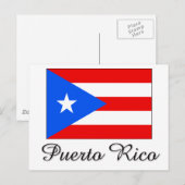 Carte Postale Conception du drapeau Porto Rico (Devant / Derrière)