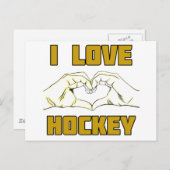 Carte Postale conception du hockey (Devant / Derrière)