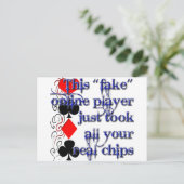 Carte Postale Conception du joueur de poker (Debout devant)