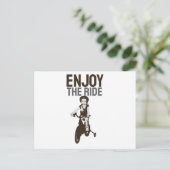 Carte Postale Conception Du Rider Profitez Du Ride (Debout devant)