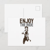Carte Postale Conception Du Rider Profitez Du Ride (Devant / Derrière)
