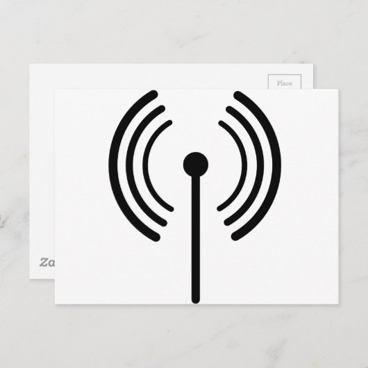 Carte Postale Conception du signal WiFi (Devant / Derrière)