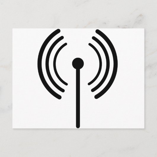Carte Postale Conception du signal WiFi (Devant)