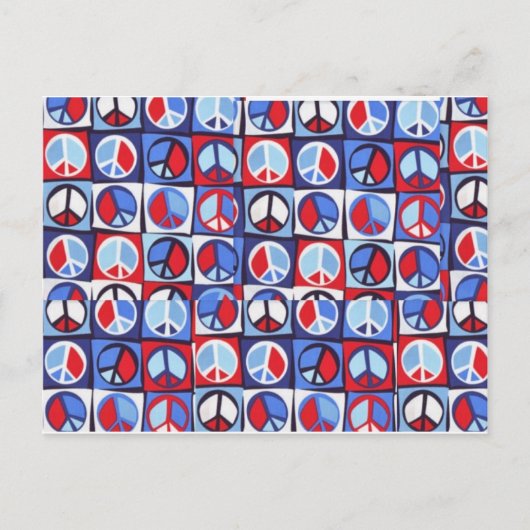 CARTE POSTALE CONCEPTION DU SIGNE DE PAIX (Devant)