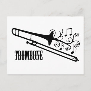 Carte Postale Conception du vecteur Trombone