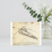 Carte Postale Conception d'une machine volante par Leonardo Da V (Debout devant)