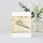 Carte Postale Conception d'une machine volante par Leonardo Da V (Debout devant)
