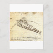 Carte Postale Conception d'une machine volante par Leonardo Da V (Devant)