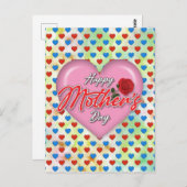 Carte Postale Conception élégante et chaleureuse pour la fête de (Devant / Derrière)