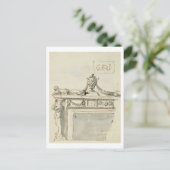 Carte Postale Conception esquissée pour une cheminée (stylo et e (Debout devant)