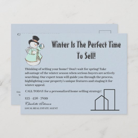 Carte Postale Conception exquise pour l'immobilier saisonnier d' (Devant / Derrière)