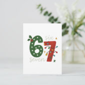 Carte Postale Conception festive 67 – Nombres de Noël brillants (Debout devant)