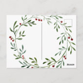 Carte Postale Conception festive 67 – Nombres de Noël brillants (Dos)