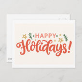 Carte Postale Conception festive de joyeuses Fêtes (Devant / Derrière)