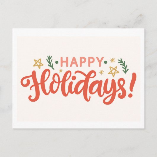 Carte Postale Conception festive de joyeuses Fêtes (Devant)