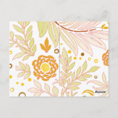 Carte Postale Conception Florale 19 (Dos)