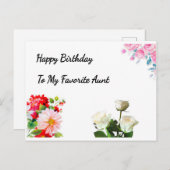 Carte Postale Conception florale de Searcy Joyeux anniversaire T (Devant / Derrière)