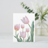 Carte Postale Conception florale de tulipes pastel (Debout devant)