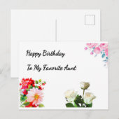 Carte Postale Conception florale Searcy Joyeux anniversaire Tant (Devant / Derrière)