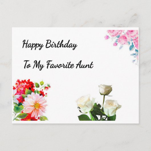 Carte Postale Conception florale Searcy Joyeux anniversaire Tant (Devant)