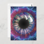 Carte Postale Conception fractale des yeux de Tesla (Devant / Derrière)