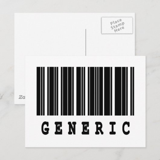 Carte Postale conception générique de code-barres (Devant / Derrière)