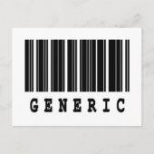 Carte Postale conception générique de code-barres (Devant)