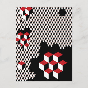 Carte Postale Conception géométrique abstraite hexagonale