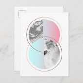 Carte Postale Conception géométrique des dalles en marbre (Devant / Derrière)