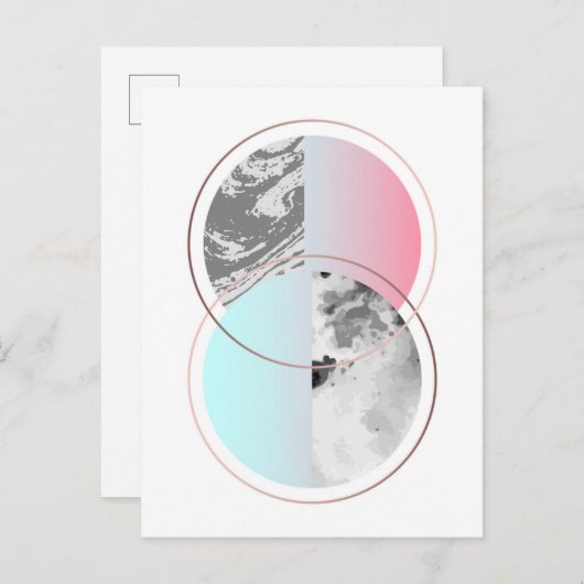 Carte Postale Conception géométrique des dalles en marbre (Devant / Derrière)