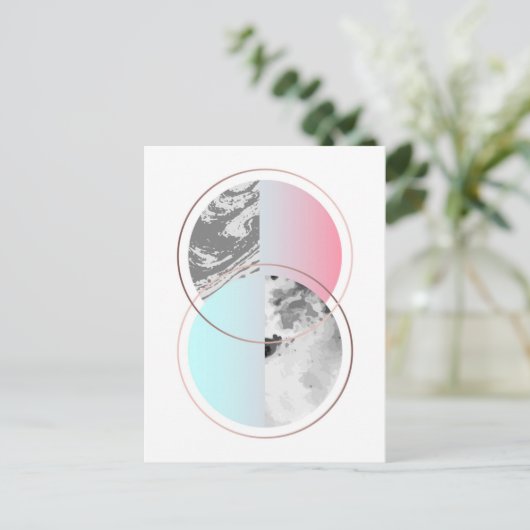 Carte Postale Conception géométrique des dalles en marbre (Debout devant)