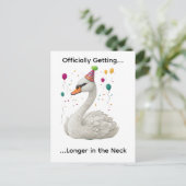 Carte Postale Conception graphique d'anniversaire de cygne graci (Debout devant)