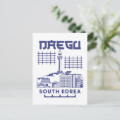 Carte Postale Conception graphique de la skyline moderne de Daeg (Debout devant)