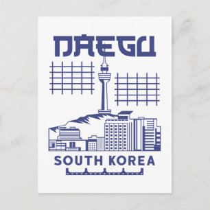 Carte Postale Conception graphique de la skyline moderne de Daeg