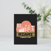 Carte Postale Conception graphique de voyage rétro de la skyline (Debout devant)