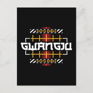 Carte Postale Conception graphique urbaine moderne de Gwangju en