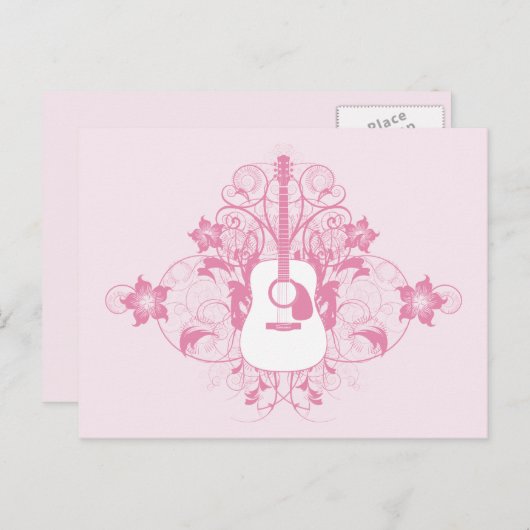 Carte Postale Conception guitare (Devant / Derrière)