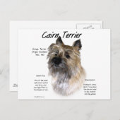 Carte Postale Conception historique de Cairn Terrier (Devant / Derrière)