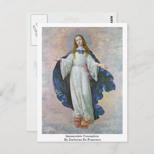 Carte Postale Conception Immaculée Par Zurbaran De Francisco (Devant / Derrière)