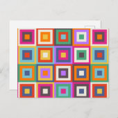 Carte Postale Conception inspirée À damiers Mid Century Matisse (Devant / Derrière)