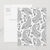 Carte Postale Conception inspirée de Paisley (Devant / Derrière)