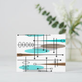 Carte Postale Conception inspirée par l'ère atomique du milieu d (Debout devant)