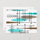 Carte Postale Conception inspirée par l'ère atomique du milieu d (Devant / Derrière)