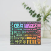 Carte Postale Conception Internationale de Joyeux Anniversaire (Debout devant)