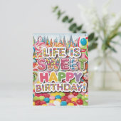 Carte Postale Conception Joyeuse Anniversaire de Candyland - Amu (Debout devant)