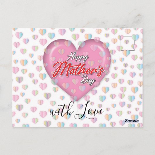 Carte Postale Conception Joyeuse Fête des Mères (Dos)