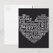 Carte Postale Conception joyeux anniversaire (Devant / Derrière)