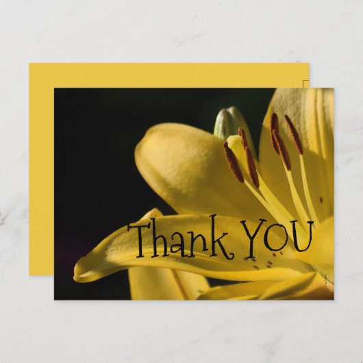 Carte Postale Conception '*LiLi-Jaune' , (Devant / Derrière)