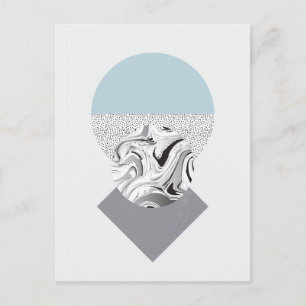Carte Postale Conception minimaliste des ondes et des points